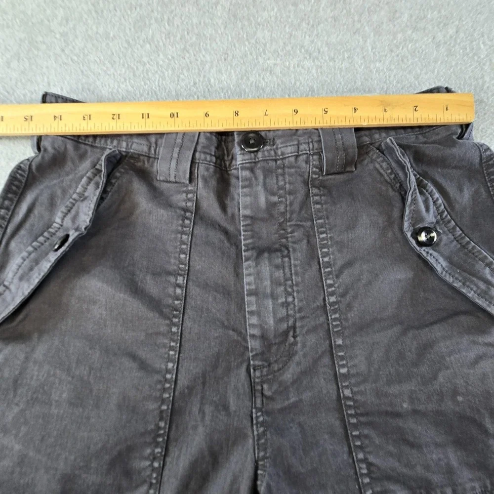 Banana Republic Pants Womens 6L‎ Gray Cargo Twill Stretch Pockets Zip Button